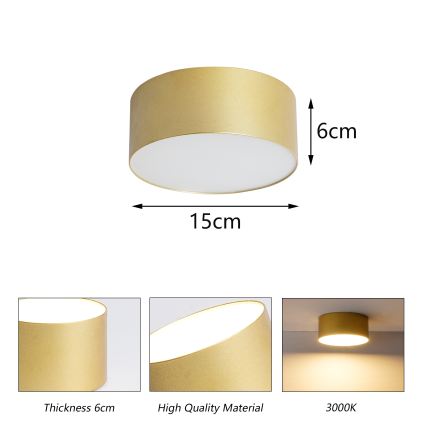 BRILAGI - LED lauko lubinis šviestuvas FORIS LED/20W/230V skersmuo 15 cm auksinis IP44