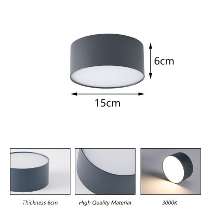 BRILAGI - LED lauko lubinis šviestuvas FORIS LED/20W/230V skersmuo 15 cm antracitas IP44