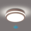 Brilagi - LED lauko lubinis šviestuvas su judesio jutikliu BENE LED/18W/230V skersmuo 21,5 cm ruda IP54
