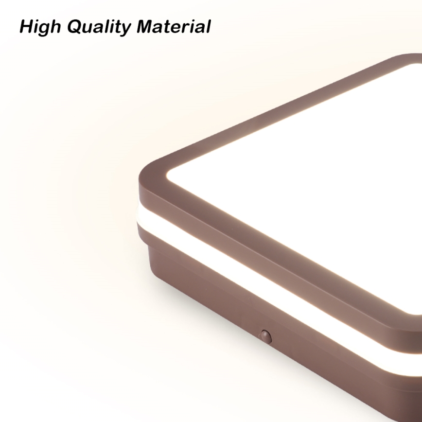 Brilagi - LED lauko lubinis šviestuvas BENE LED/24W/230V 26x26 cm rudas IP54