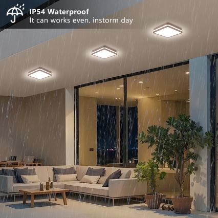 Brilagi - LED lauko lubinis šviestuvas BENE LED/24W/230V 26x26 cm rudas IP54