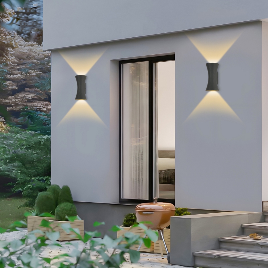 Brilagi - LED Lauko sieninis apšvietimas BICON LED/10W/230V antracitas IP44