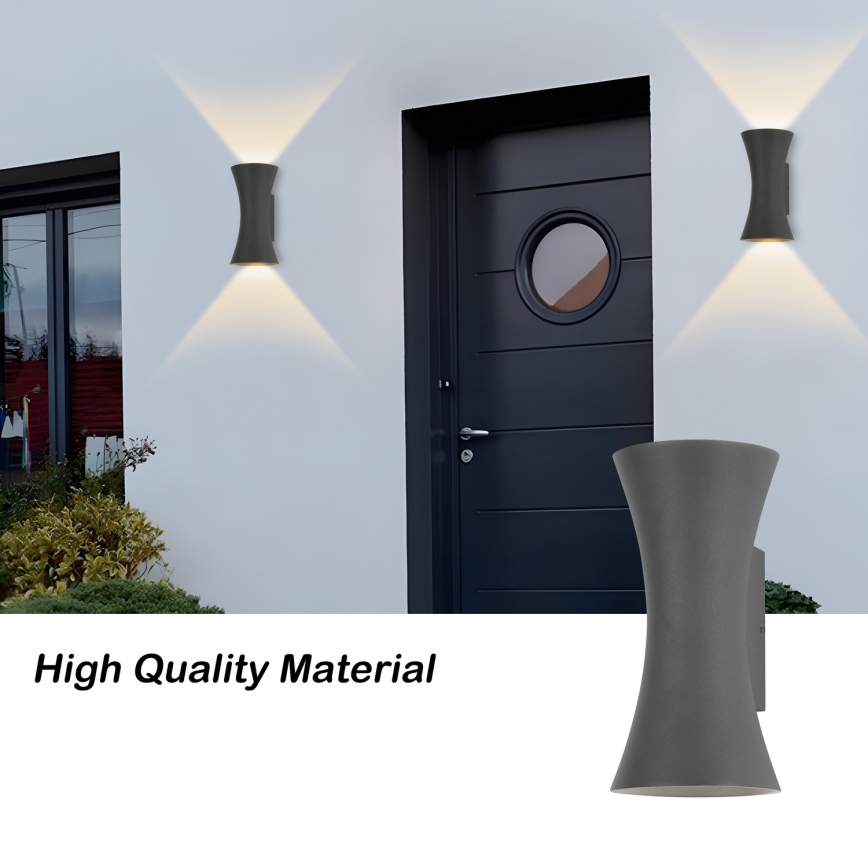 Brilagi - LED Lauko sieninis apšvietimas BICON LED/10W/230V antracitas IP44