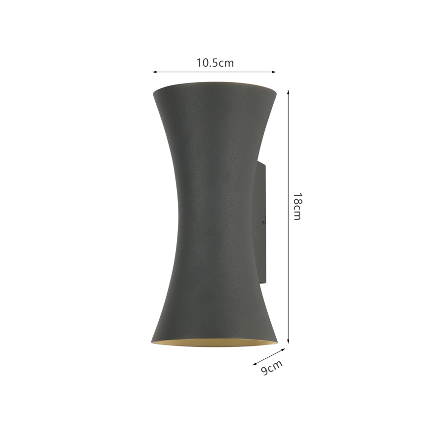 Brilagi - LED Lauko sieninis apšvietimas BICON LED/10W/230V antracitas IP44