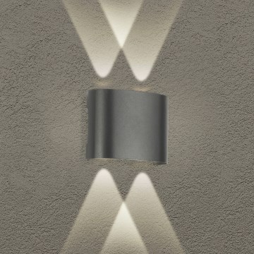 Brilagi - LED Lauko sieninis apšvietimas FLAREBOX LED/4W/230V antracitas IP65