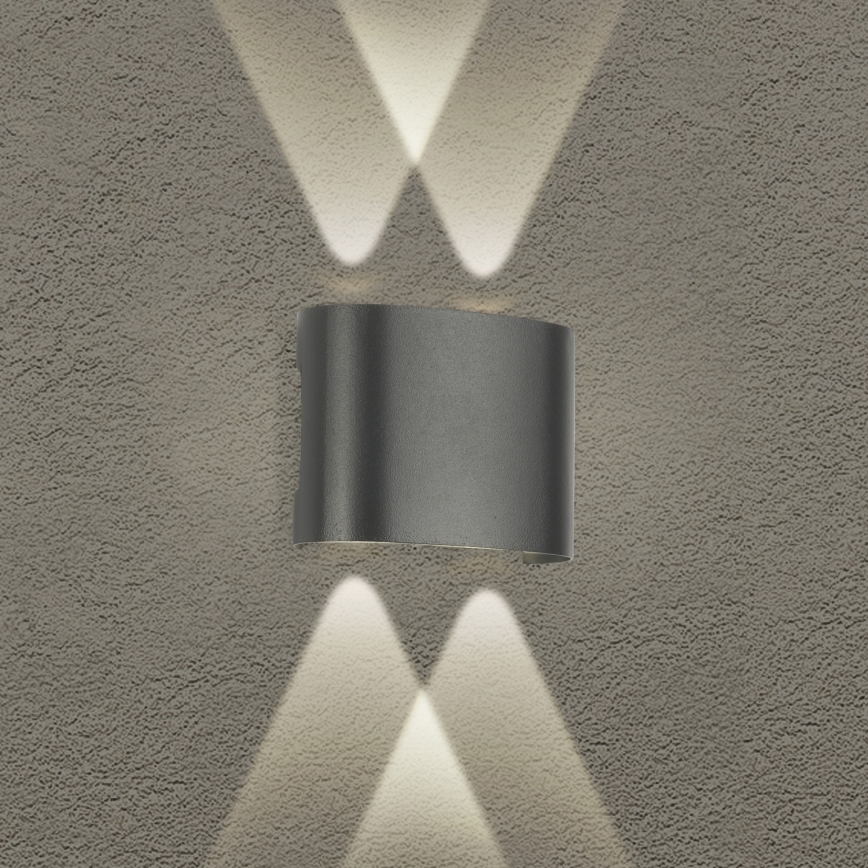 Brilagi - LED Lauko sieninis apšvietimas FLAREBOX LED/4W/230V antracitas IP65