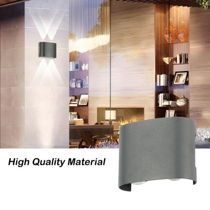 Brilagi - LED Lauko sieninis apšvietimas FLAREBOX LED/4W/230V antracitas IP65