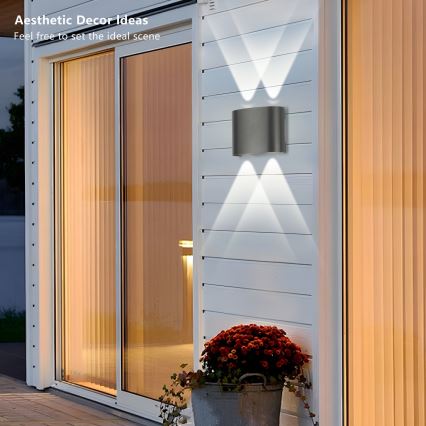 Brilagi - LED Lauko sieninis apšvietimas FLAREBOX LED/4W/230V antracitas IP65