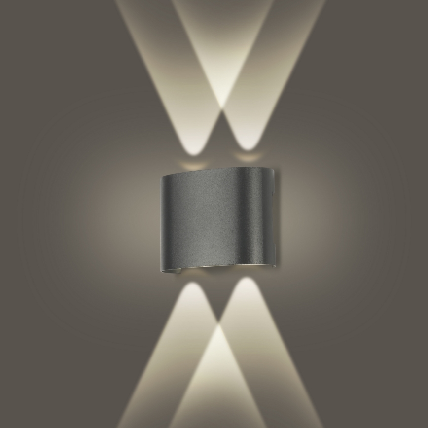 Brilagi - LED Lauko sieninis apšvietimas FLAREBOX LED/4W/230V antracitas IP65