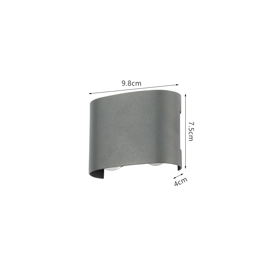 Brilagi - LED Lauko sieninis apšvietimas FLAREBOX LED/4W/230V antracitas IP65