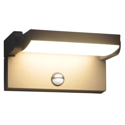BRILAGI - LED lauko sieninis šviestuvas su judesio ir sutemų jutikliu ANKLE LED/12W/230V IP65 juoda