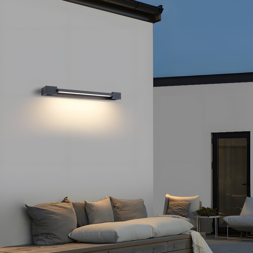 Brilagi - LED lauko sieninis šviestuvas AQUA LINE LED/12W/230V, 45 cm, IP44, antracitas, CRI 90