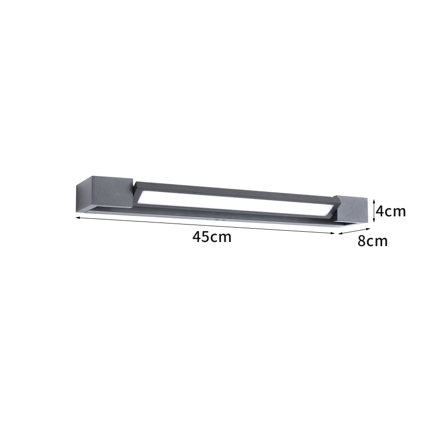 Brilagi - LED lauko sieninis šviestuvas AQUA LINE LED/12W/230V, 45 cm, IP44, antracitas, CRI 90