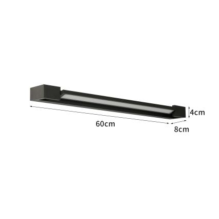 BRILAGI - LED Lauko sieninis šviestuvas AQUA LINE LED/18W/230V 60 cm IP44 juoda CRI 90