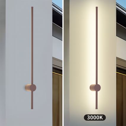 Brilagi - LED lauko sieninis šviestuvas AURA LED/20W/230V 3000K IP54 97 cm rudas CRI 90