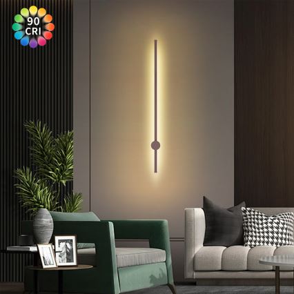 Brilagi - LED lauko sieninis šviestuvas AURA LED/20W/230V 3000K IP54 97 cm rudas CRI 90