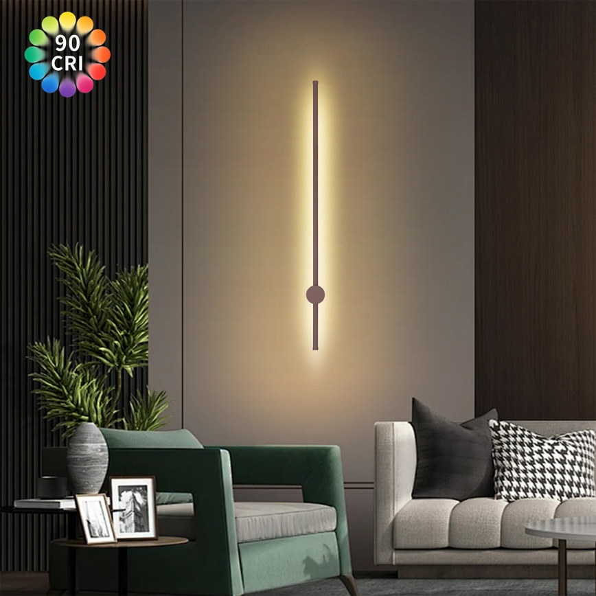 Brilagi - LED lauko sieninis šviestuvas AURA LED/20W/230V 3000K IP54 97 cm rudas CRI 90