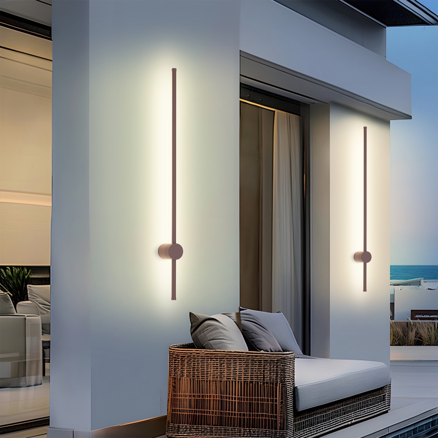 Brilagi - LED lauko sieninis šviestuvas AURA LED/20W/230V 3000K IP54 97 cm rudas CRI 90