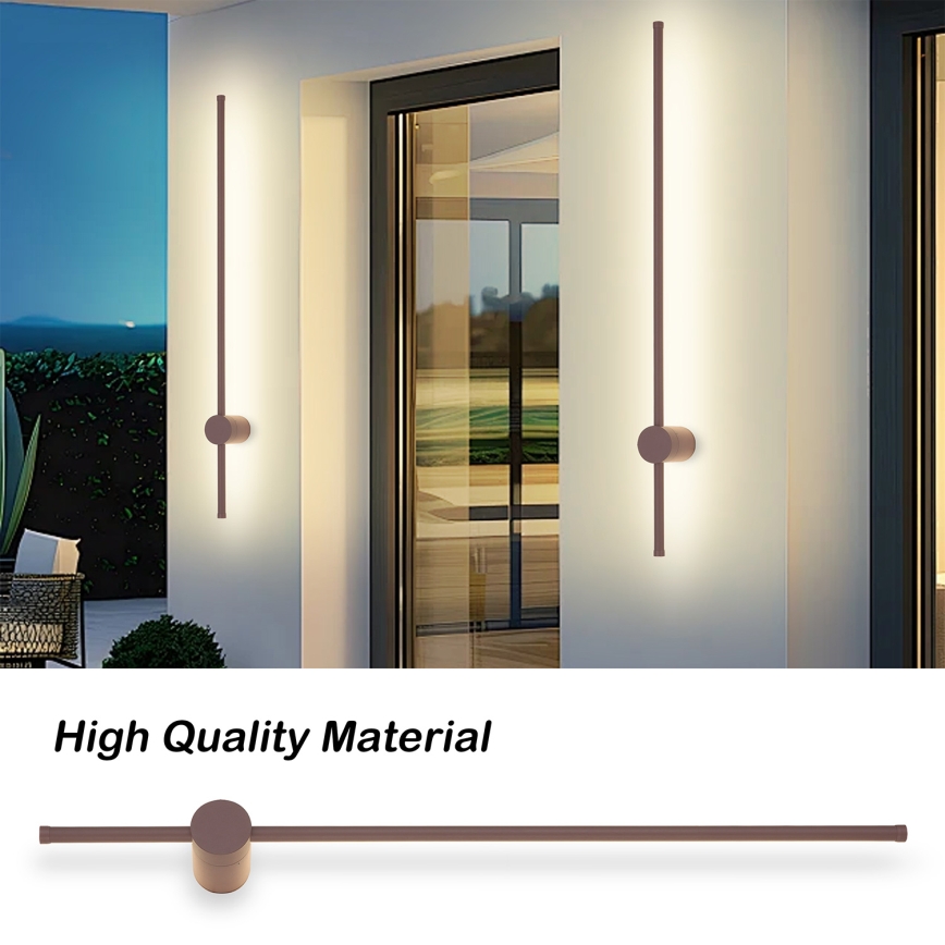 Brilagi - LED lauko sieninis šviestuvas AURA LED/20W/230V 3000K IP54 97 cm rudas CRI 90