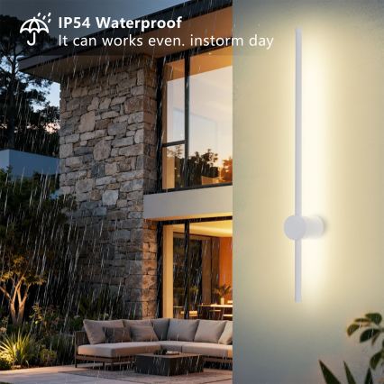 Brilagi - LED lauko sieninis šviestuvas AURA LED/12W/230V 3000K IP54 65 cm baltas CRI 90