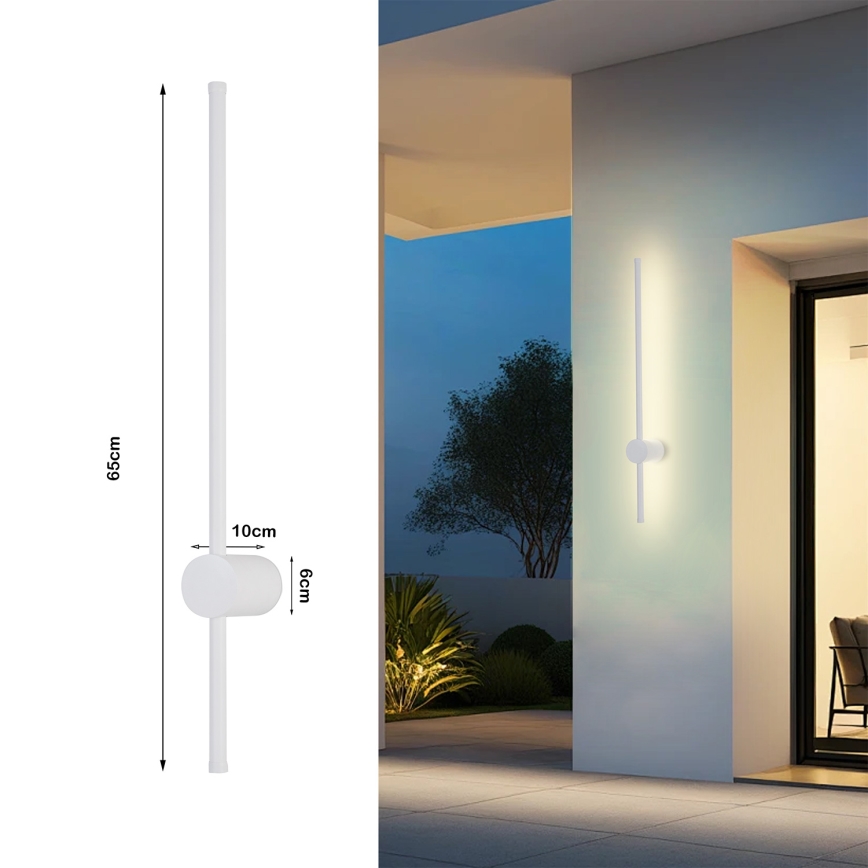 Brilagi - LED lauko sieninis šviestuvas AURA LED/12W/230V 3000K IP54 65 cm baltas CRI 90