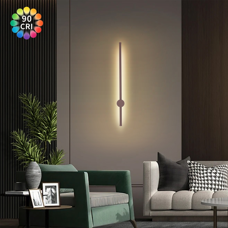 Brilagi - LED lauko sieninis šviestuvas AURA LED/12W/230V 3000K IP54 65 cm rudas CRI 90
