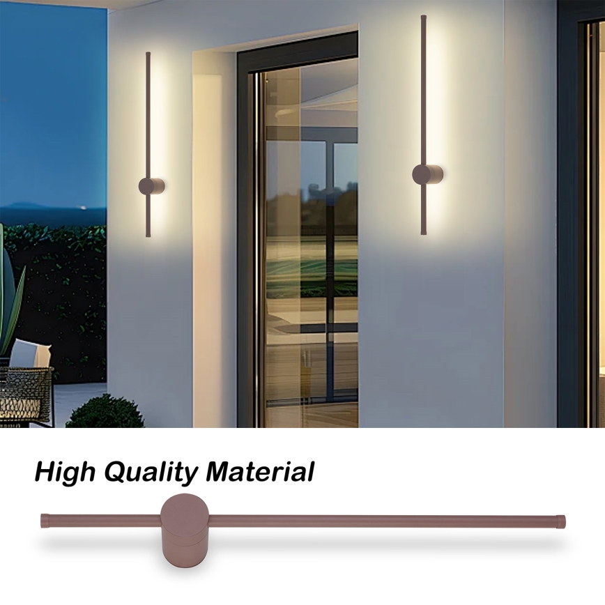 Brilagi - LED lauko sieninis šviestuvas AURA LED/12W/230V 3000K IP54 65 cm rudas CRI 90