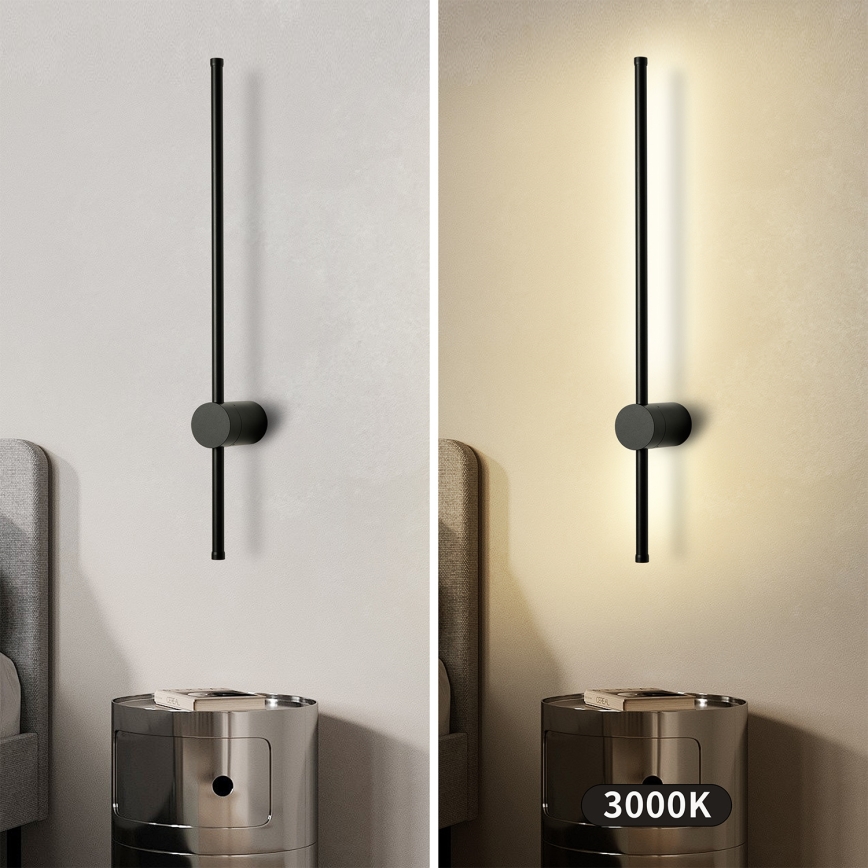 Brilagi - Lauko sieninis LED šviestuvas AURA LED/12W/230V 3000K IP54 65 cm juodas