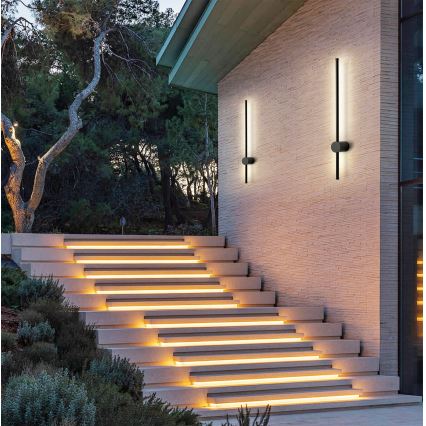 Brilagi - Lauko sieninis LED šviestuvas AURA LED/12W/230V 3000K IP54 65 cm juodas