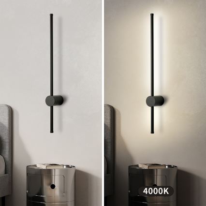 Brilagi - LED lauko sieninis šviestuvas AURA LED/12W/230V 4000K IP54 65 cm juodas
