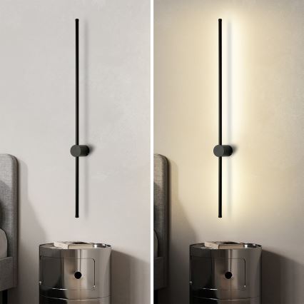 Brilagi - LED lauko sieninis šviestuvas AURA LED/20W/230V 4000K IP54 97 cm juodas CRI 90