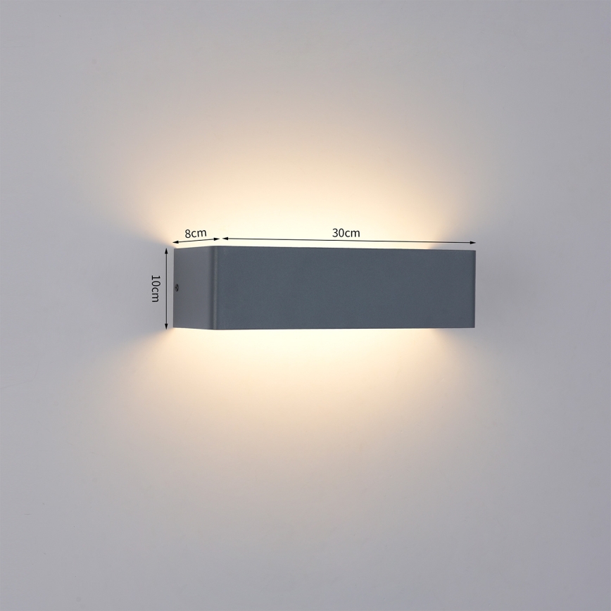 Brilagi - LED lauko sieninis šviestuvas DONNANI LED/12W/230V 30 cm antracitas IP44