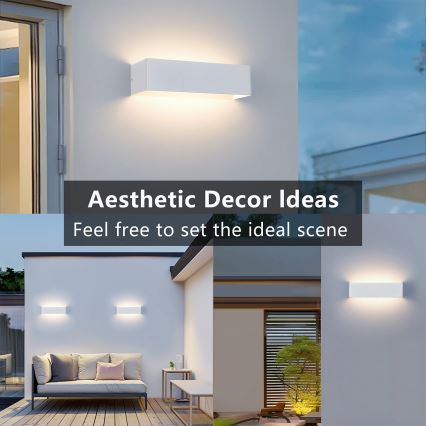 Brilagi - LED lauko sieninis šviestuvas DONNANI LED/12W/230V 30 cm baltas IP44