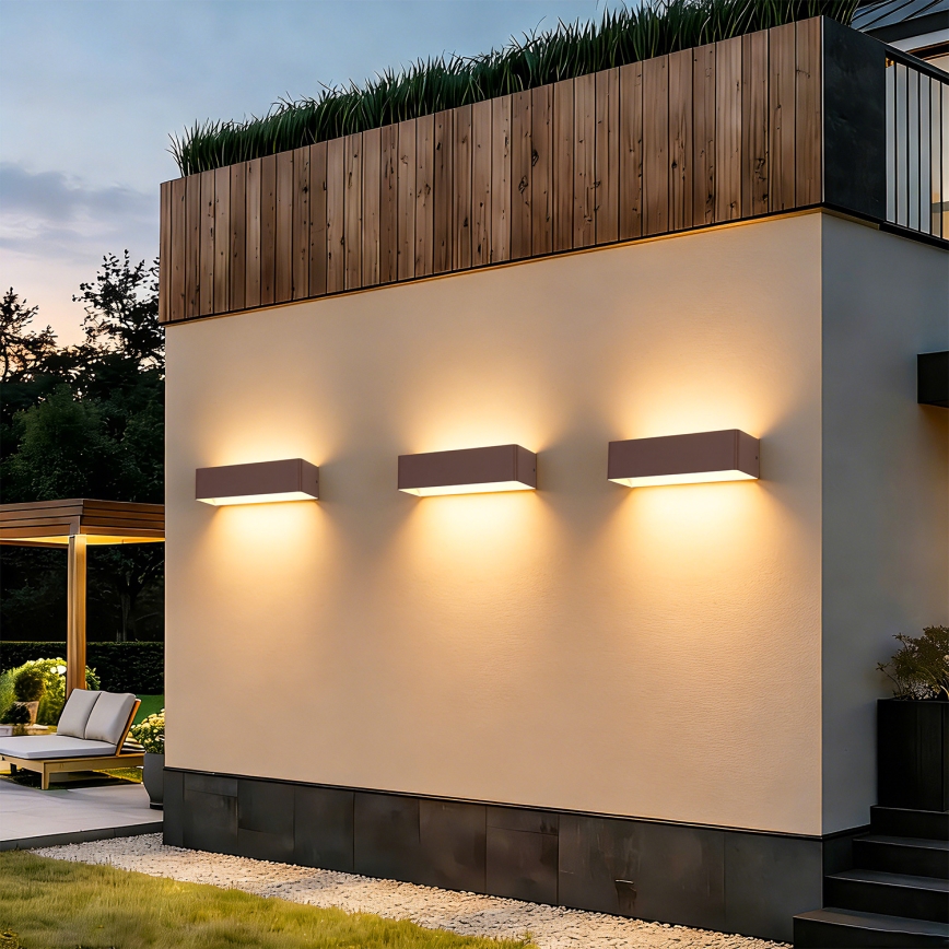 Brilagi - LED lauko sieninis šviestuvas DONNANI LED/12W/230V 30 cm rudas IP44