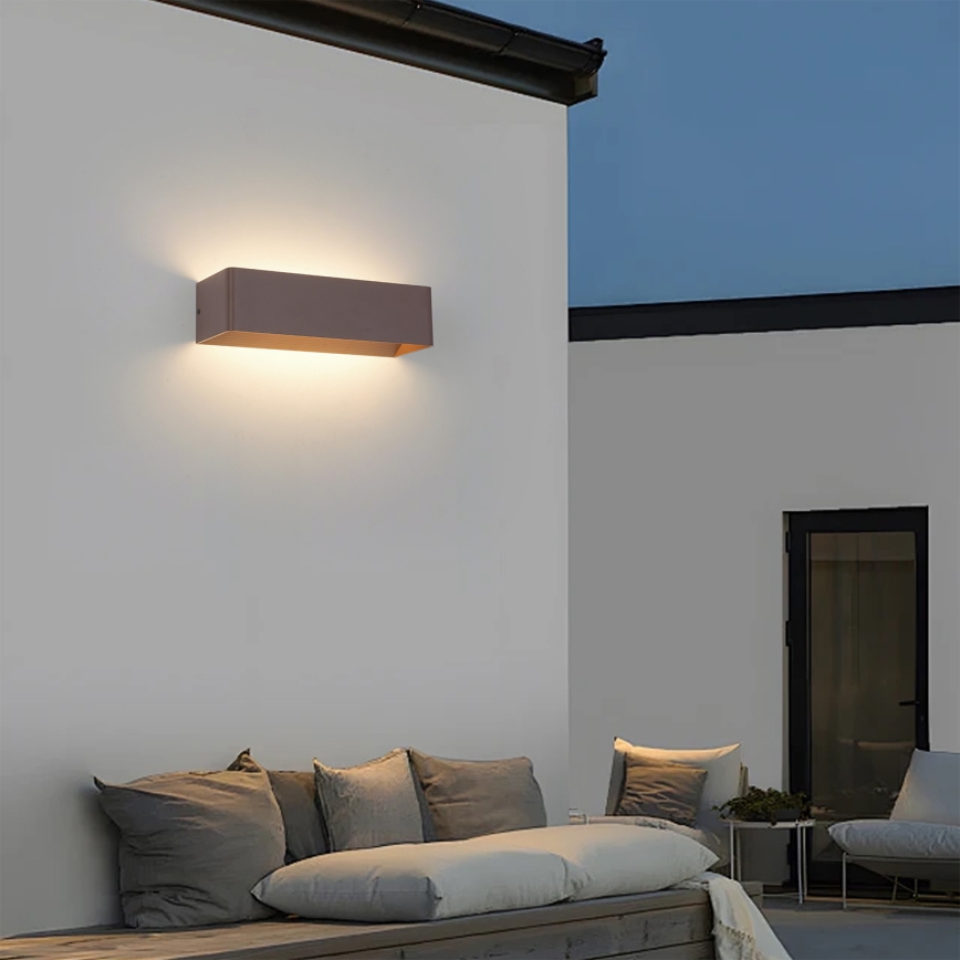 Brilagi - LED lauko sieninis šviestuvas DONNANI LED/12W/230V 30 cm rudas IP44