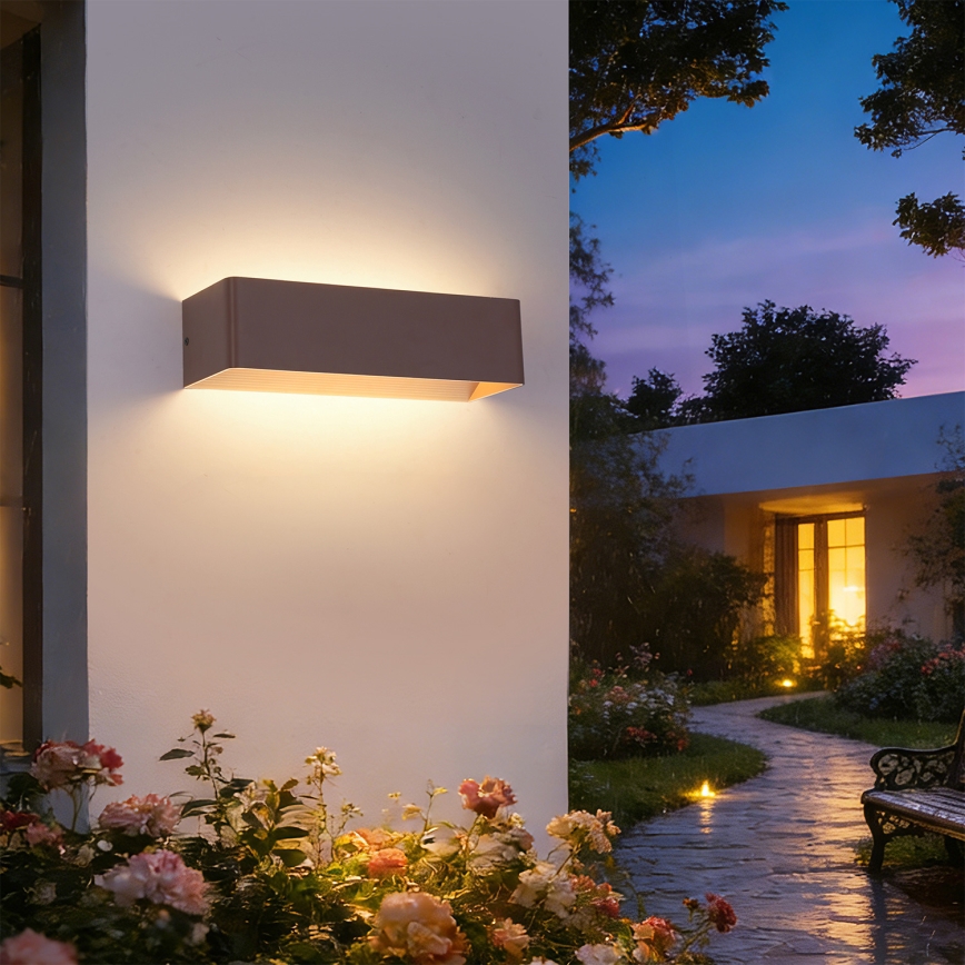 Brilagi - LED lauko sieninis šviestuvas DONNANI LED/12W/230V 30 cm rudas IP44