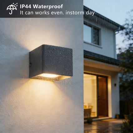 Brilagi - LED lauko sieninis šviestuvas DONNANI LED/5W/230V 10 cm antracito spalvos IP44