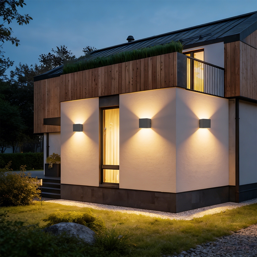 Brilagi - LED lauko sieninis šviestuvas DONNANI LED/5W/230V 10 cm antracito spalvos IP44