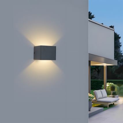 Brilagi - LED lauko sieninis šviestuvas DONNANI LED/5W/230V 10 cm antracito spalvos IP44