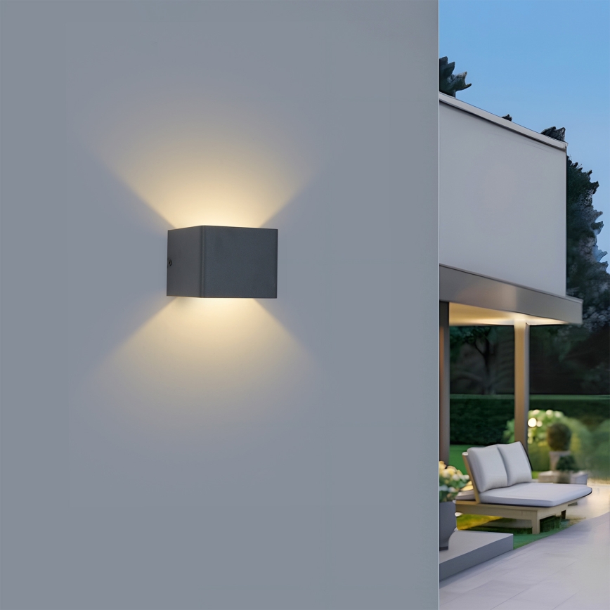 Brilagi - LED lauko sieninis šviestuvas DONNANI LED/5W/230V 10 cm antracito spalvos IP44