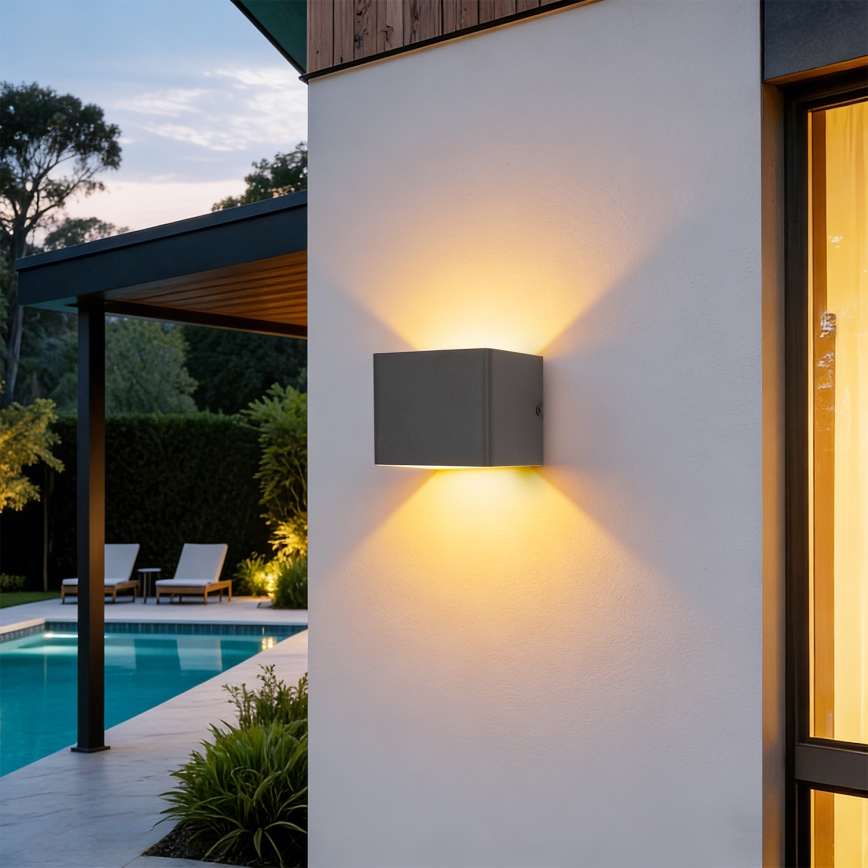Brilagi - LED lauko sieninis šviestuvas DONNANI LED/5W/230V 10 cm antracito spalvos IP44
