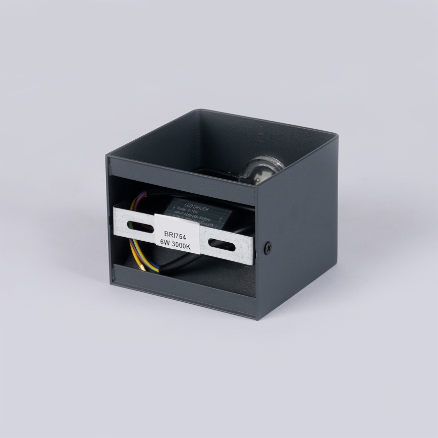 Brilagi - LED lauko sieninis šviestuvas DONNANI LED/5W/230V 10 cm antracito spalvos IP44