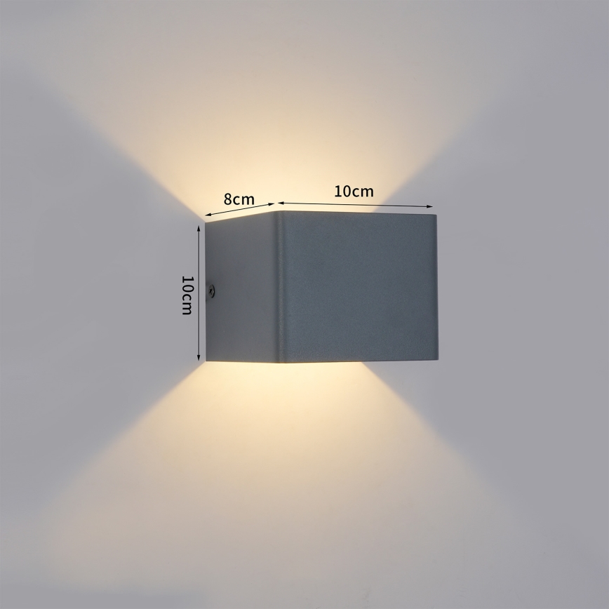 Brilagi - LED lauko sieninis šviestuvas DONNANI LED/5W/230V 10 cm antracito spalvos IP44