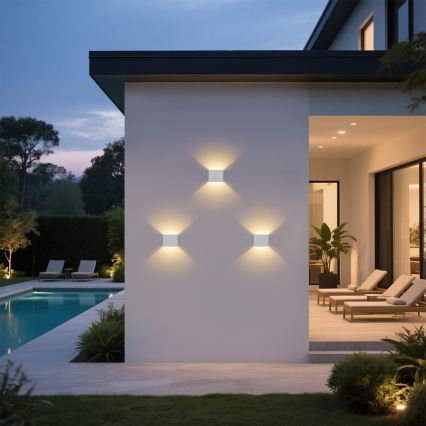 Brilagi - LED lauko sieninis šviestuvas DONNANI LED/5W/230V 10 cm baltas IP44