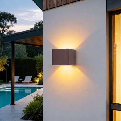 Brilagi - LED lauko sieninis šviestuvas DONNANI LED/5W/230V 10 cm ruda IP44