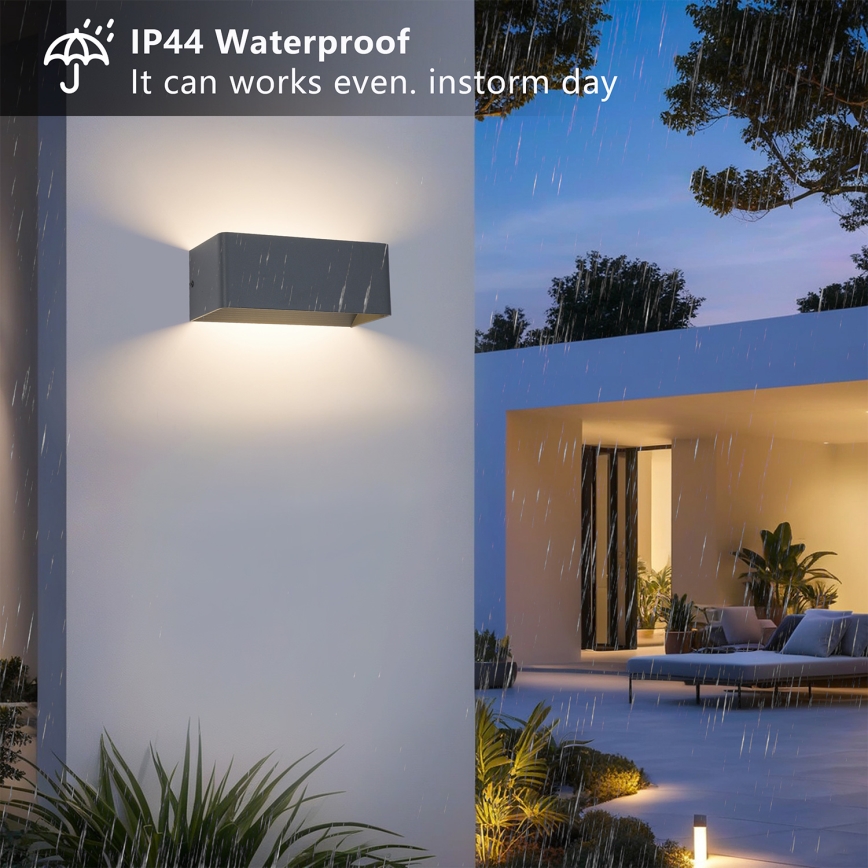 Brilagi - LED lauko sieninis šviestuvas DONNANI LED/7W/230V 20 cm antracitas IP44
