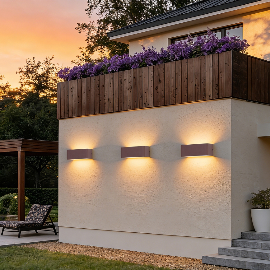 Brilagi - LED lauko sieninis šviestuvas DONNANI LED/7W/230V 20 cm rudas IP44