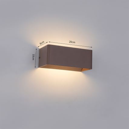 Brilagi - LED lauko sieninis šviestuvas DONNANI LED/7W/230V 20 cm rudas IP44