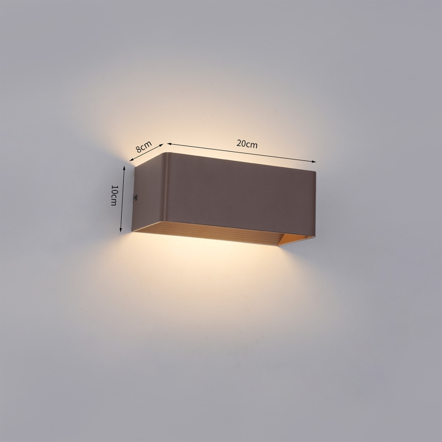 Brilagi - LED lauko sieninis šviestuvas DONNANI LED/7W/230V 20 cm rudas IP44
