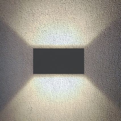 Brilagi - LED lauko sieninis šviestuvas DOUBLE CUBE LED/12W/230V antracitas IP65